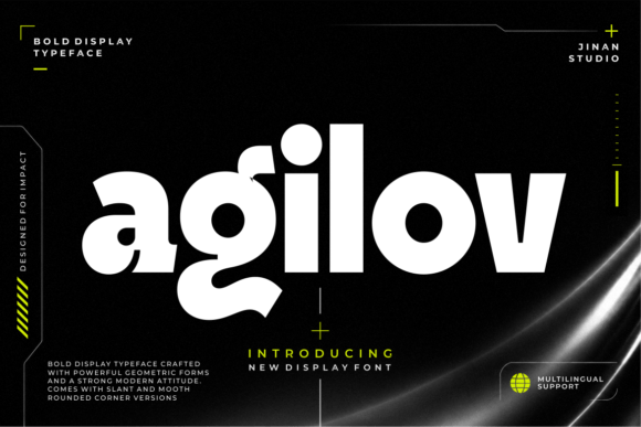 Agilov Font: Bold & Modern Design