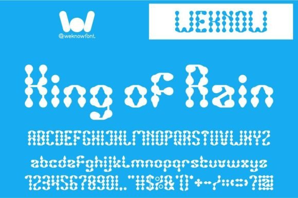 King of Rain Font for Creative Makers