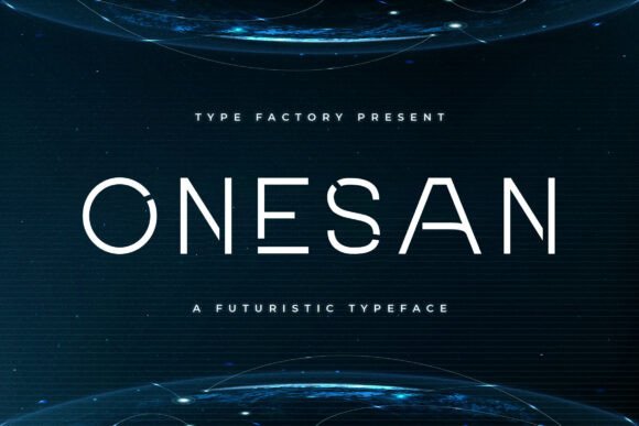 Onesan Font: Futuristic Type for Editorial Design