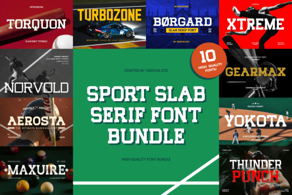 Sport Slab Serif Bundle Font