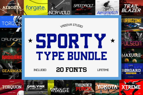 Sporty Type Bundle: Bold Font for Business